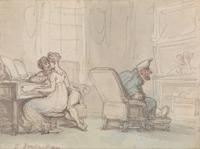 Reflejos, o la lección de música de Thomas Rowlandson